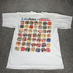 Vintage Life Is Full Of Important Choices Shirt Mens L Beer Tee Bermuda 90s